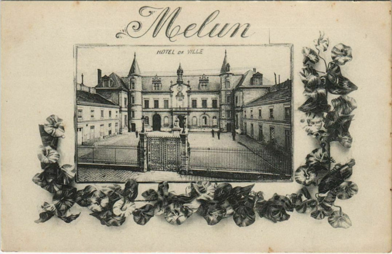 Carte postale ancienne Melun Hotel de Ville à Melun