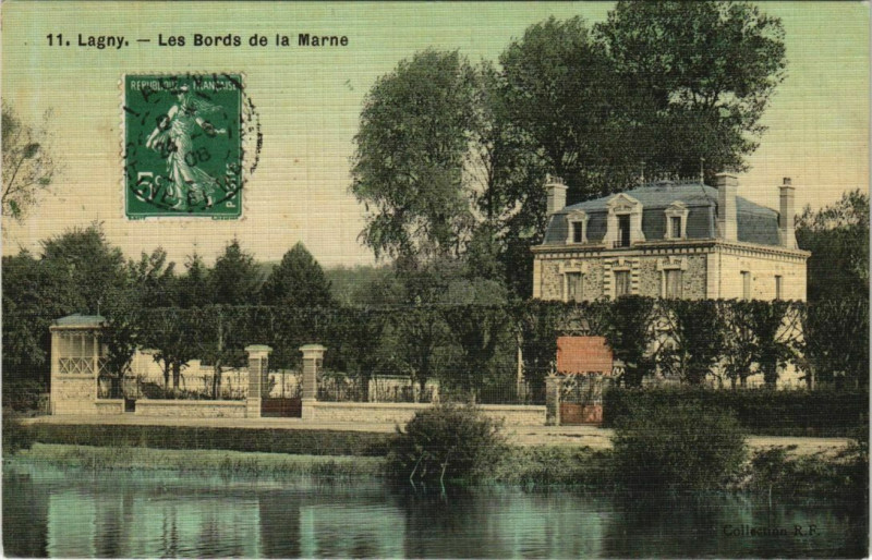 Carte postale ancienne Lagny Les Bords de la Marne