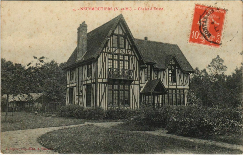 Carte postale ancienne Neufmoutiers Chalet d'Etisse
