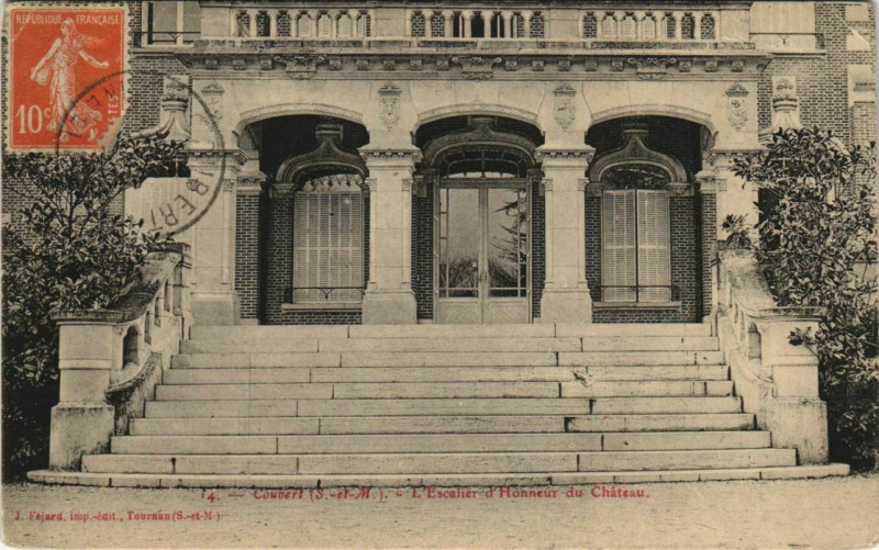 Carte postale ancienne Coubert L'Escalier à Coubert
