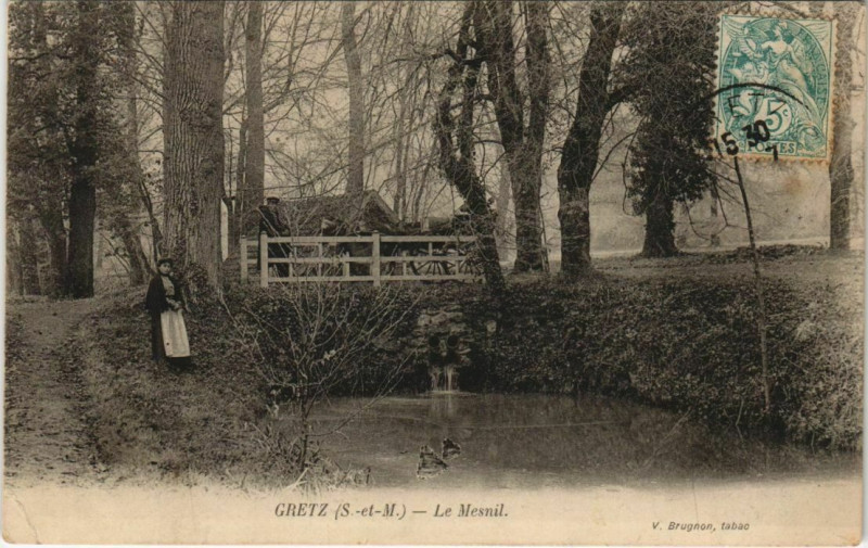 Carte postale ancienne Gretz - Le Mesnil