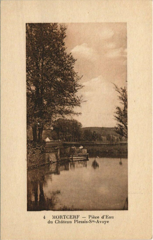 Carte postale ancienne Mortcef - Piece d'Eau du Chateau Plessis-Sainte-Avoye