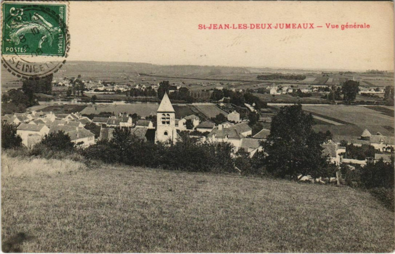 Carte postale ancienne Saint-Jean-les-Deux-Jumeaux - Vue générale à Saint-Jean-les-Deux-Jumeaux