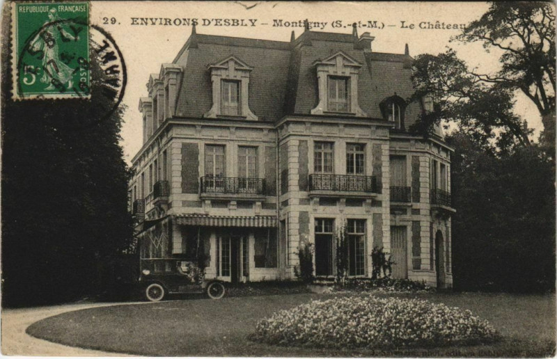 Carte postale ancienne Env. D'Esbly - Montigny - Le Chateau à Esbly