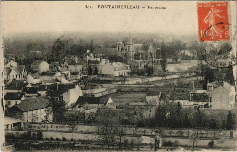 Carte postale ancienne Fontainebleau - Panorama à Fontainebleau