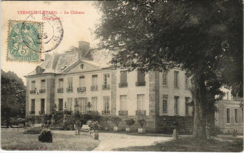 Carte postale ancienne Verneuil-L'Etang - Le Chateau Cote Nord à Verneuil-l'Étang