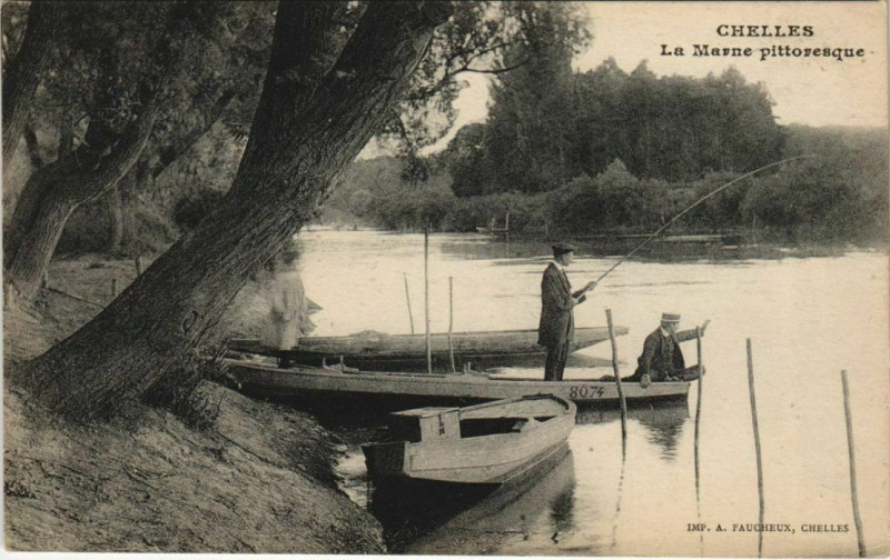 Carte postale ancienne Chelles La Marne Pitt. à Chelles