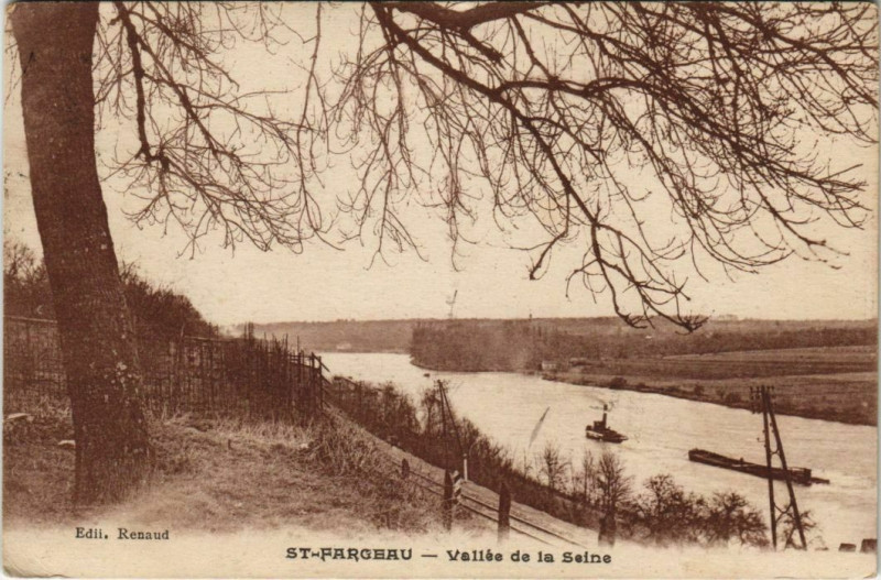 Carte postale ancienne Saint-Fargeau - Vallée de la Seine