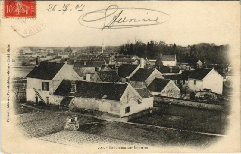 Carte postale ancienne Panorama sur Bourron