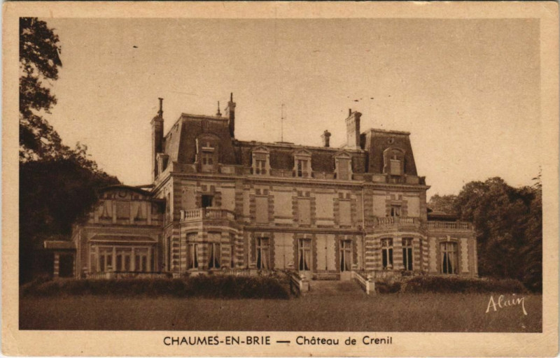 Carte postale ancienne Chaumes-en-Brie - Chateau de Crenil à Chaumes-en-Brie