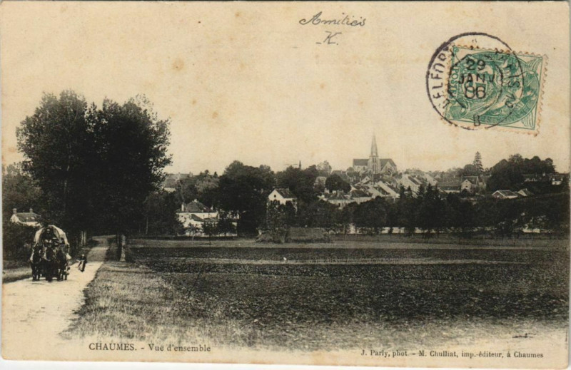 Carte postale ancienne Chaumes - Vue d'ensemble
