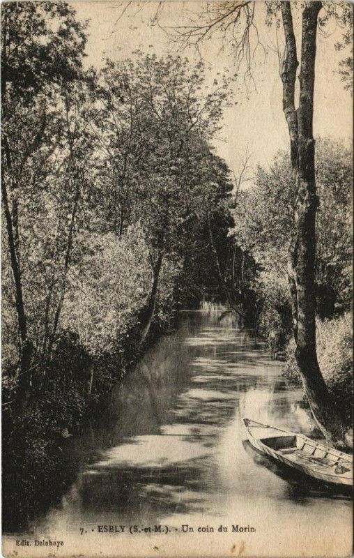 Carte postale ancienne Esbly - Un coin du Morin à Esbly