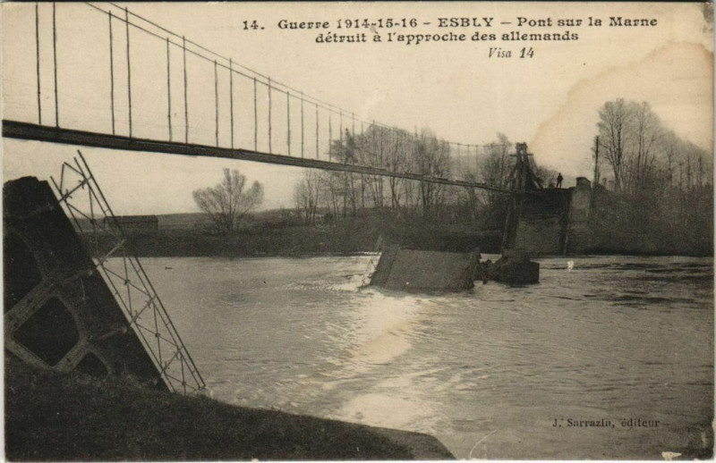 Carte postale ancienne Guerre 1914-15-16 - Esbly à Esbly