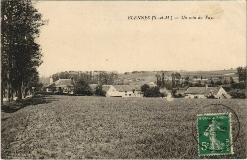 Carte postale ancienne Blennes - Un coin du Pays à Blennes