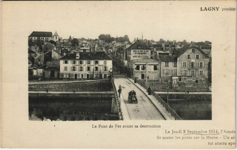 Carte postale ancienne Le Pont de Fer avant sa destruction