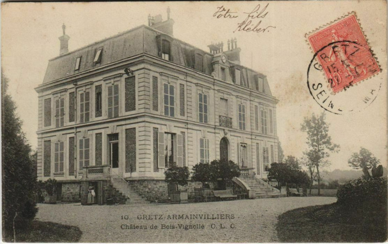 Carte postale ancienne Gretz-Armainvilliers Chateau de Bois-Vignolle à Gretz-Armainvilliers