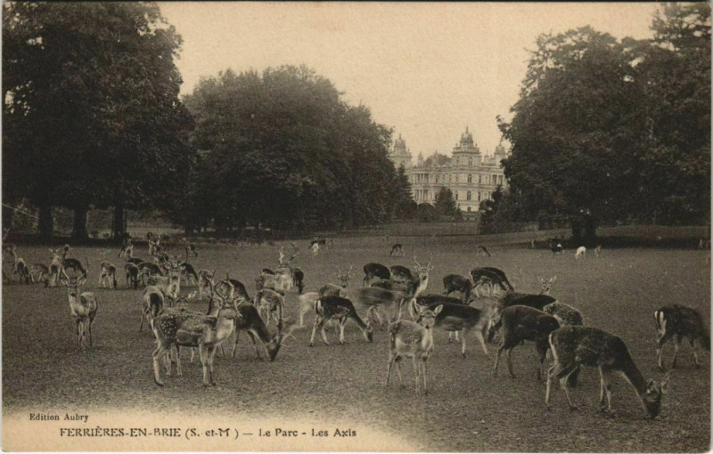 Carte postale ancienne Ferrieres-en-Brie - Le Parc - Les Axis à Ferrières-en-Brie