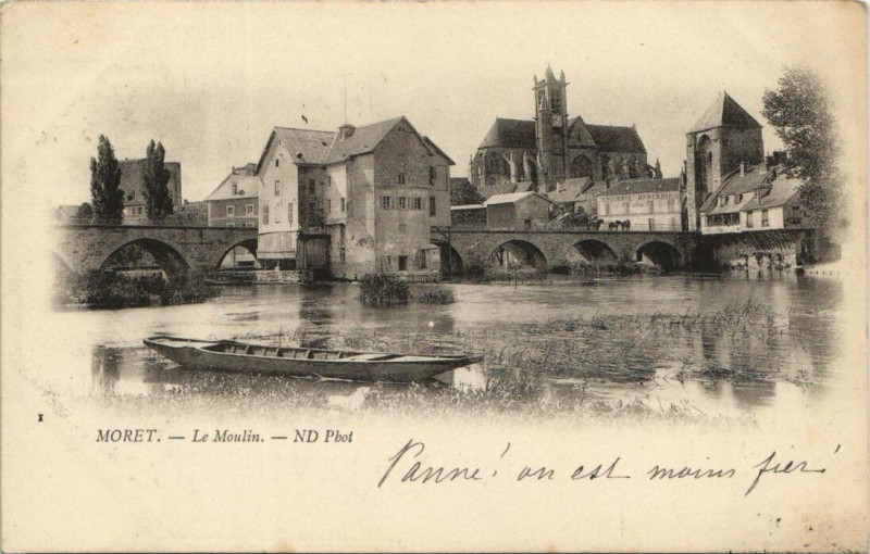 Carte postale ancienne Moret - Le Moulin