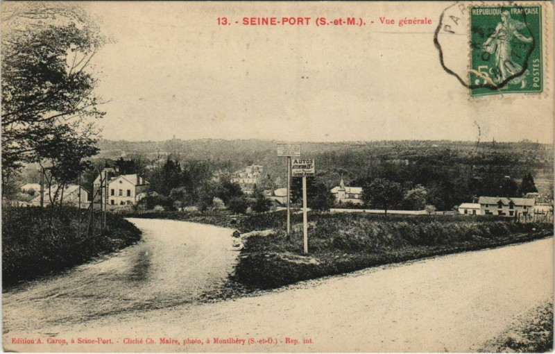Carte postale ancienne Seine-Port - Vue générale à Seine-Port