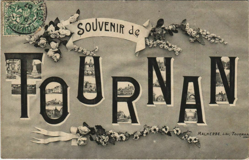 Carte postale ancienne Malhebre Libr Tournan