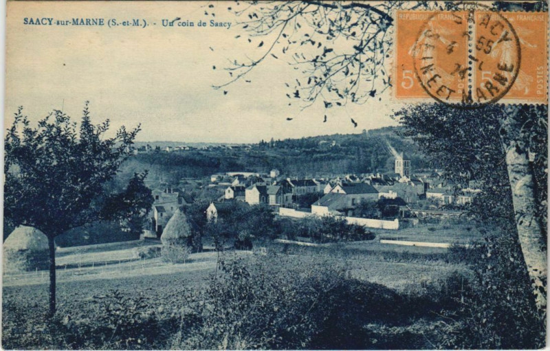 Carte postale ancienne Saacy-sur-Marne - Un coin de Saacy à Saâcy-sur-Marne