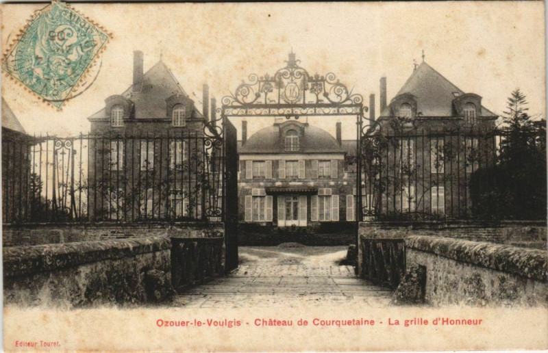 Carte postale ancienne Ozouer-le-Voulgis - Chateau de Courquetaine - La grille d'Honneur à Ozouer-le-Voulgis