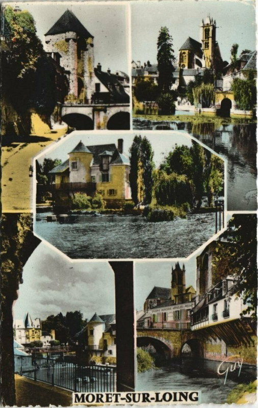 Carte postale ancienne Moret-sur-Loing La Porte de Bourgogne