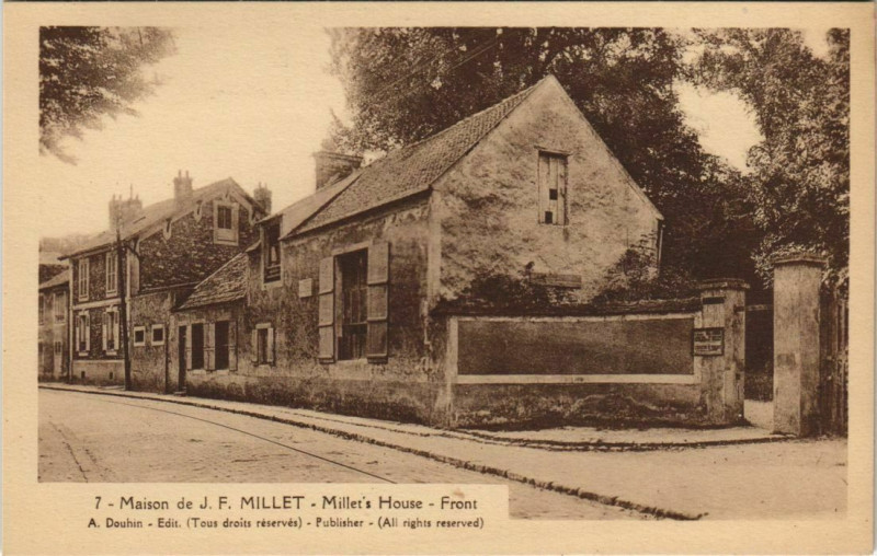 Carte postale ancienne Maison de J. F. Millet - Millet's House - Front
