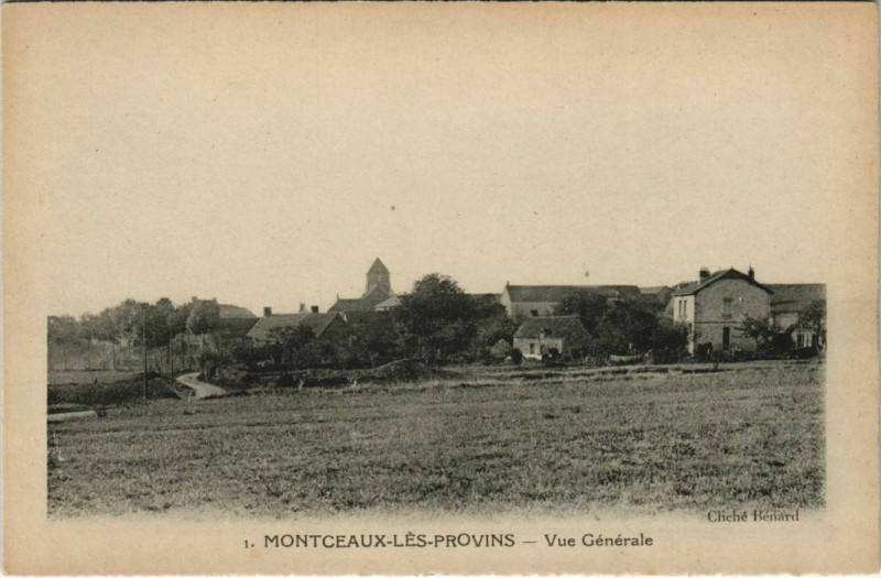 Carte postale ancienne Montceaux-les-provins - Vue générale à Montceaux-lès-Provins