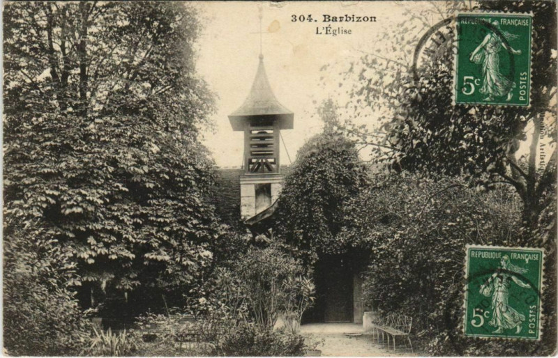 Carte postale ancienne Barbizon L'Eglise à Barbizon