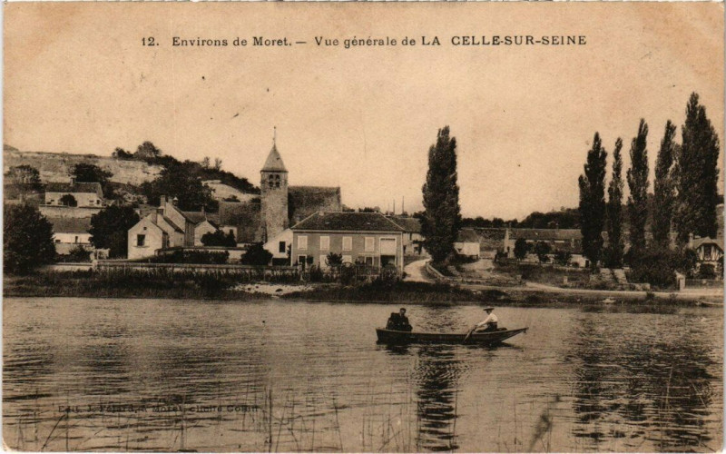 Carte postale ancienne La Celle-sur-Seine - Vue générale