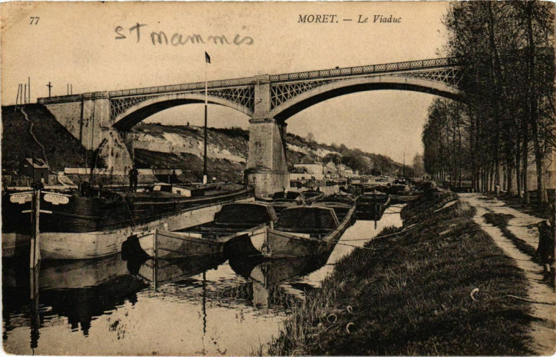 Carte postale ancienne Saint-Mammes Le Viaduc à Saint-Mammès