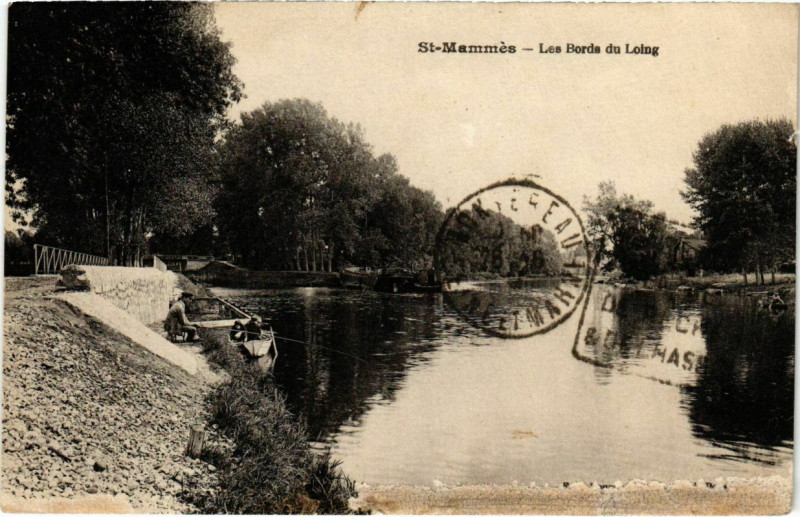 Carte postale ancienne Saint-Mammes Les bOrds du Loing à Saint-Mammès