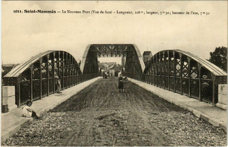 Carte postale ancienne Saint-Mammes Le Nouveau Pont à Saint-Mammès