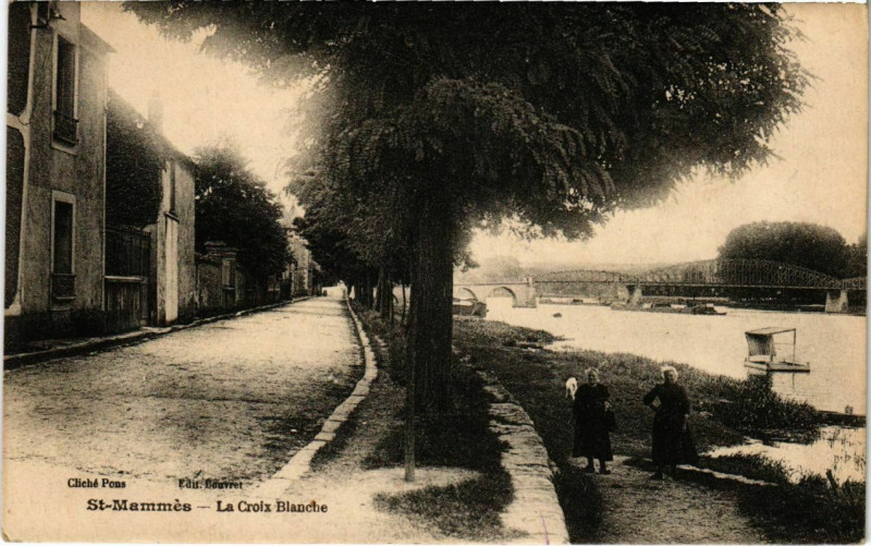 Carte postale ancienne Saint-Mammes La Croix-Blanche à Saint-Mammès