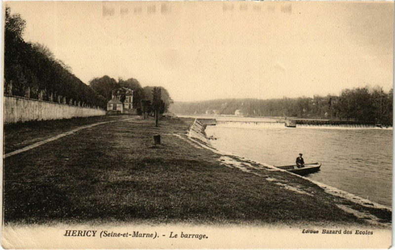 Carte postale ancienne Hericy - Le Barrage  à Héricy