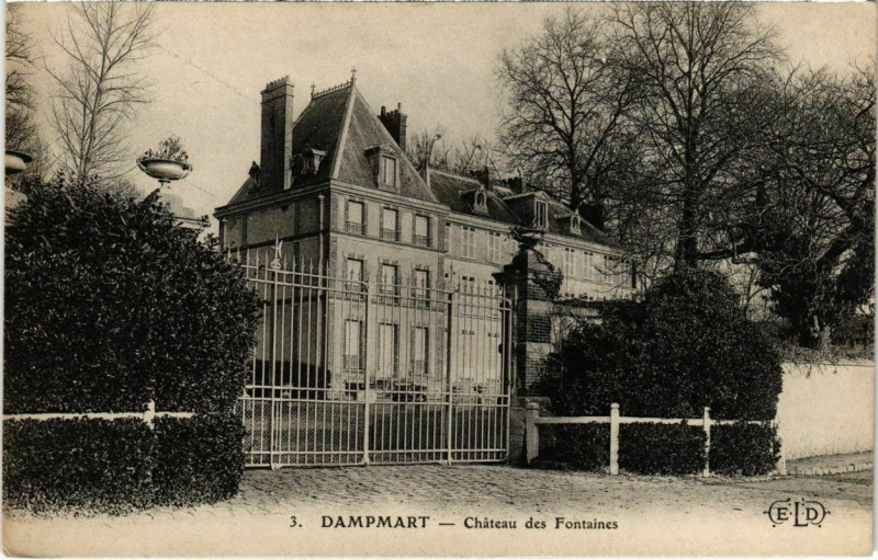 Carte postale ancienne Dampmart - Chateau des Fontaines  à Dampmart