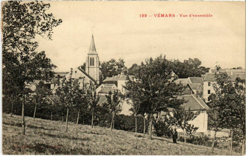 Carte postale ancienne Vemars - Vue d'Ensemble 