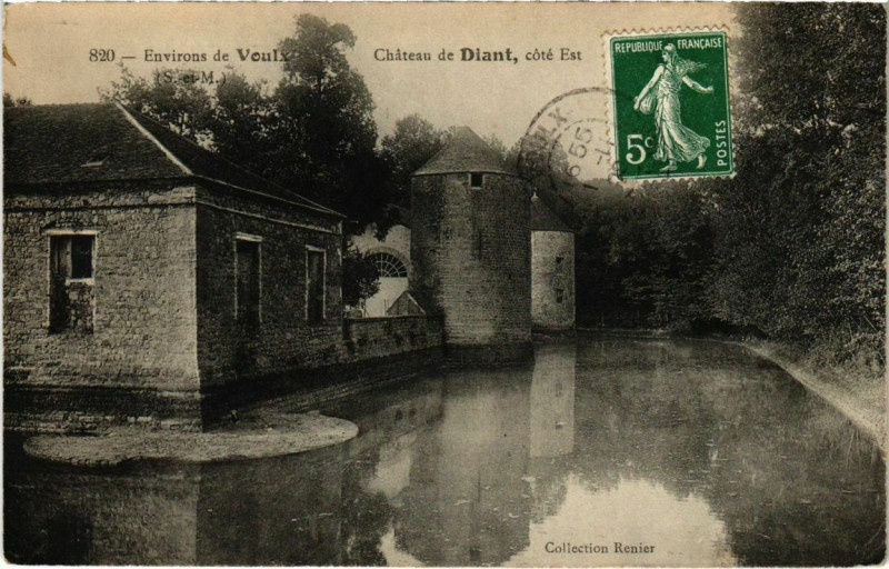 Carte postale ancienne Chateau de Diant - Cote Est - Environs de Voulx  à Diant