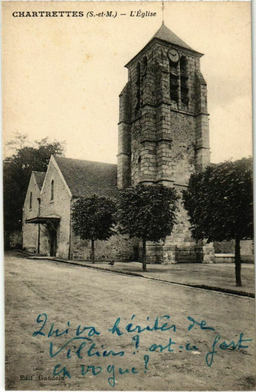 Carte postale ancienne Chartrettes - L'Eglise  à Chartrettes