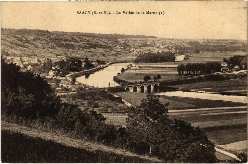 Carte postale ancienne Saacy - La Vallee de la Marne 