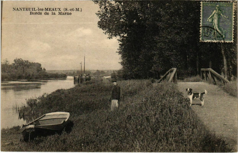 Carte postale ancienne Nanteuil-les-Meaux - Bords de la Seine  à Nanteuil-lès-Meaux