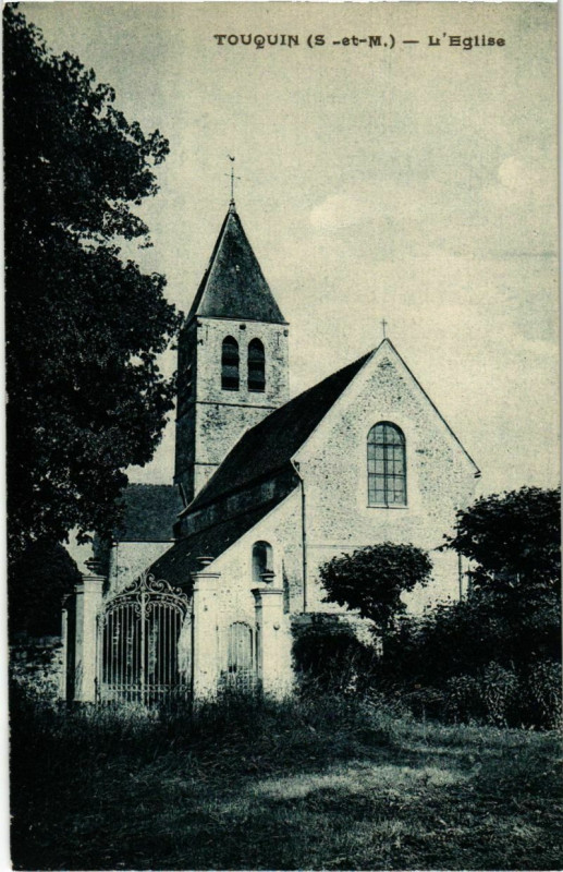 Carte postale ancienne Touquin - L'Eglise  à Touquin
