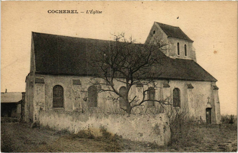 Carte postale ancienne Cocherel - L'Eglise  à Cocherel