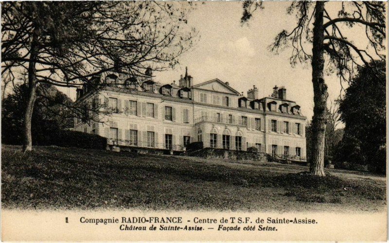 Carte postale ancienne Compagnie Radio-France - Centre de T.S.F. De Sainte-Assise 