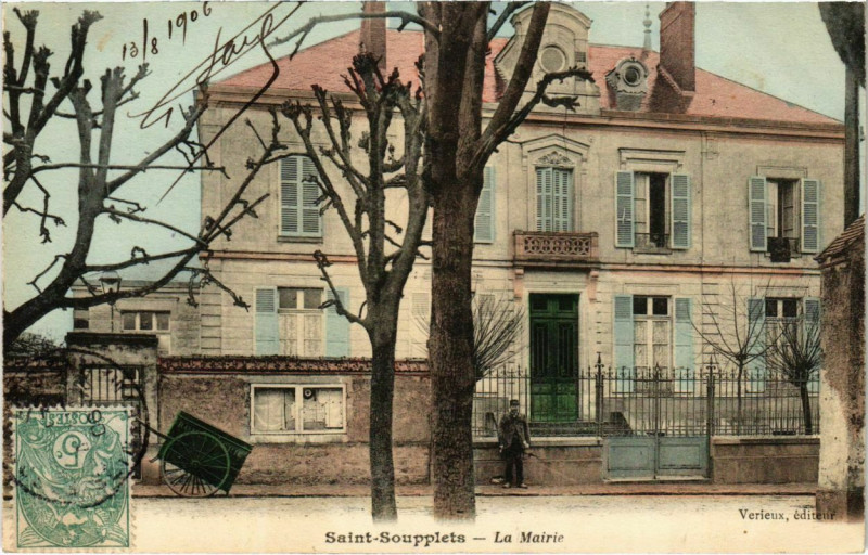 Carte postale ancienne Saint-Soupplets - La Mairie  à Saint-Soupplets