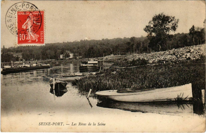 Carte postale ancienne Seine-Port - Les Rives de la Seine  à Seine-Port