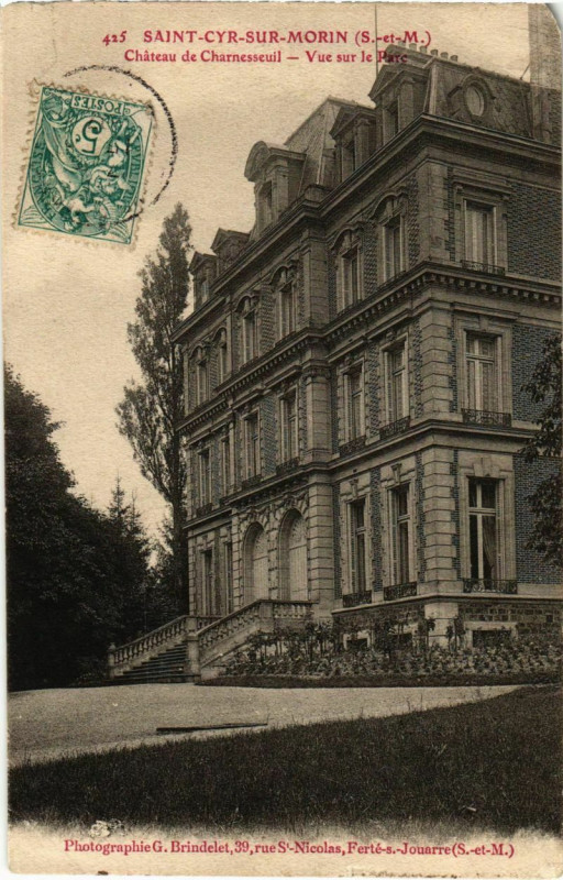 Carte postale ancienne Saint-Cyr-sur-Morin - Chateau de Charnesseuil - Vue sur le Parc  à Saint-Cyr-sur-Morin