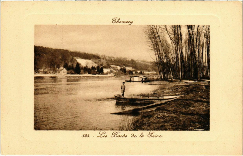 Carte postale ancienne Thomery - Les Bords de la Seine  à Thomery