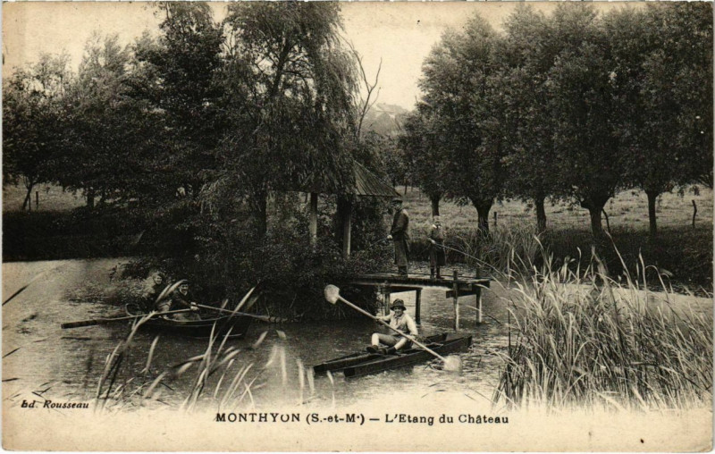 Carte postale ancienne Monthyon - L'Etang du Chateau  à Monthyon